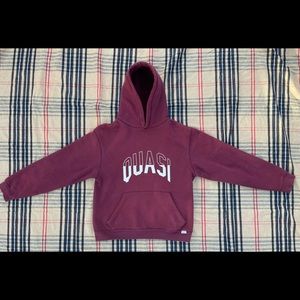 Quasi Arc Hooded Sweatshirt Burgundy Size Large Mens